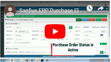 Sanfive ERP Purchase Flow Demo